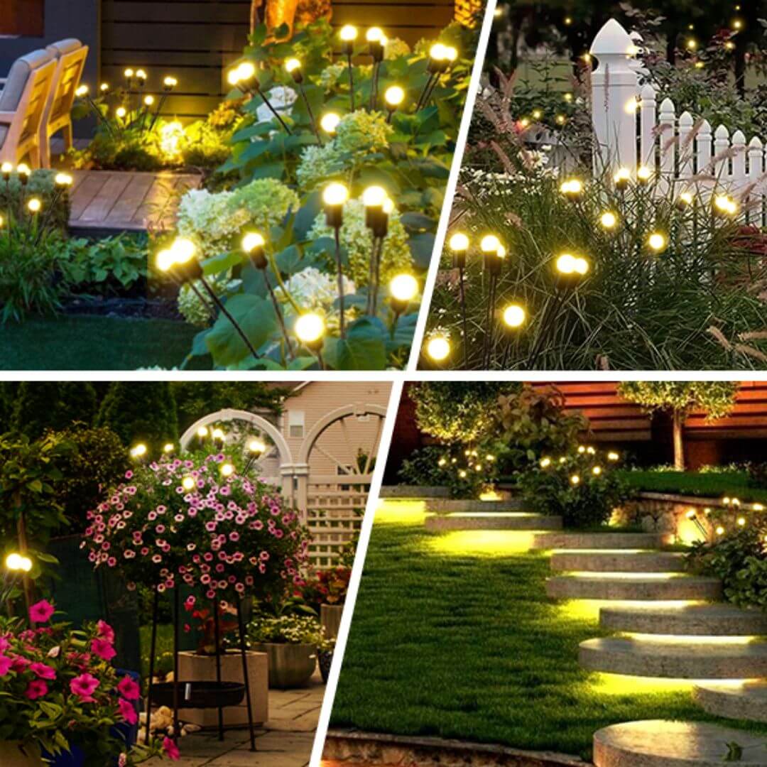 Lucciole da giardino a energia solare